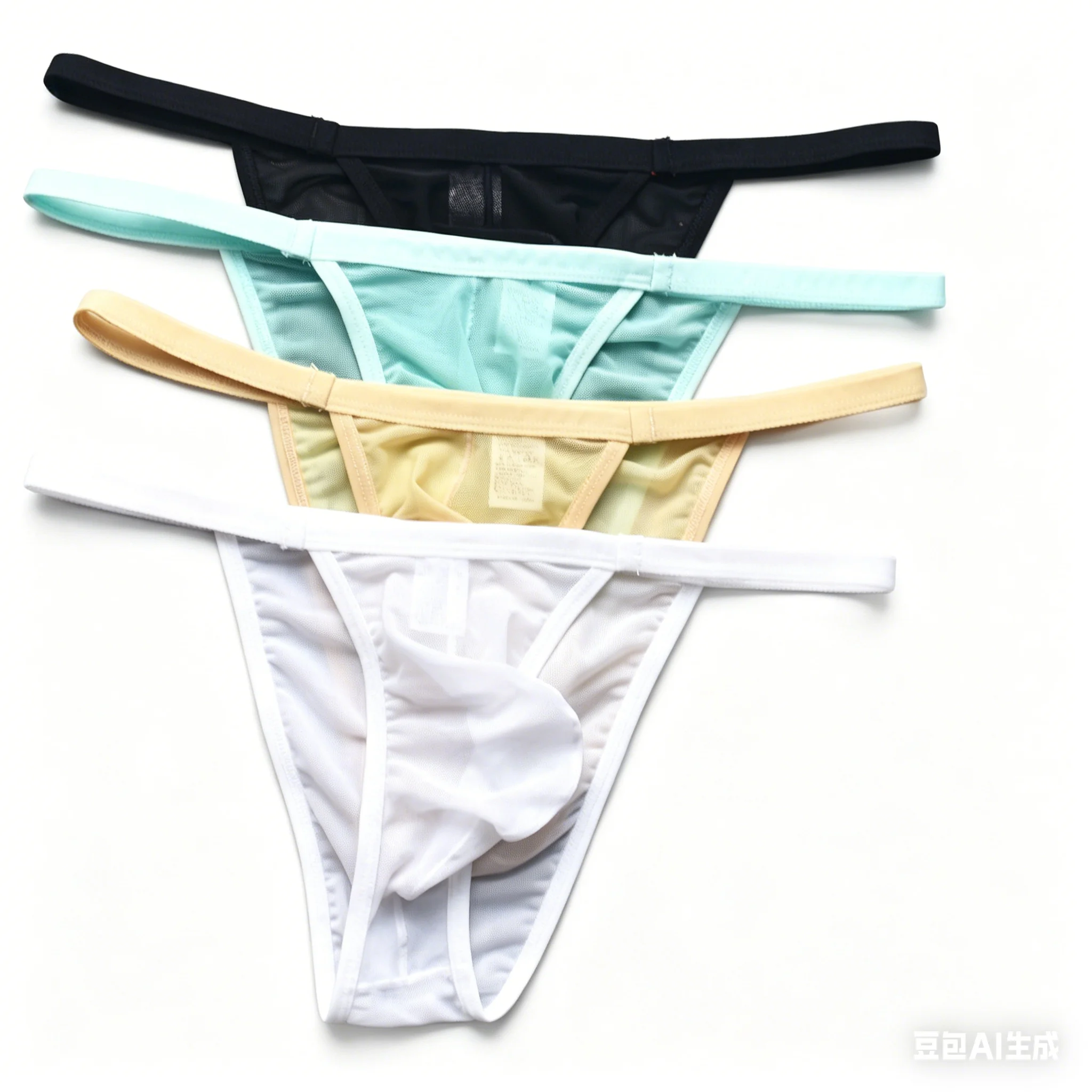 Men's Sexy Underwear Gays Low Waust U Convex Pouch Panties Seamless Mesh Breath Underpants High Fork Bikini Sissy Erotic Panties