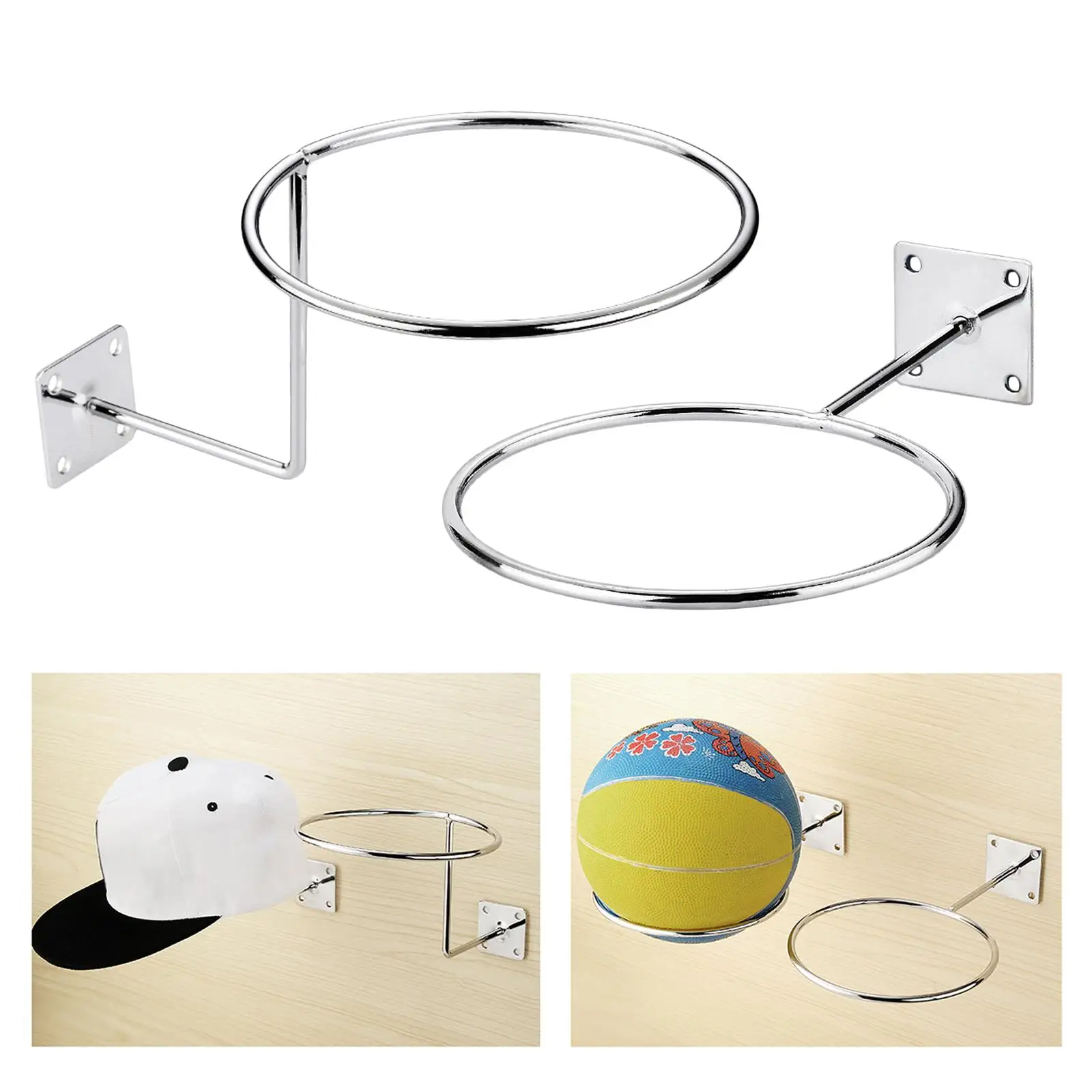 Multiuse Basketball Ball Holders Display Hat Rack Storage Organizer Shelves