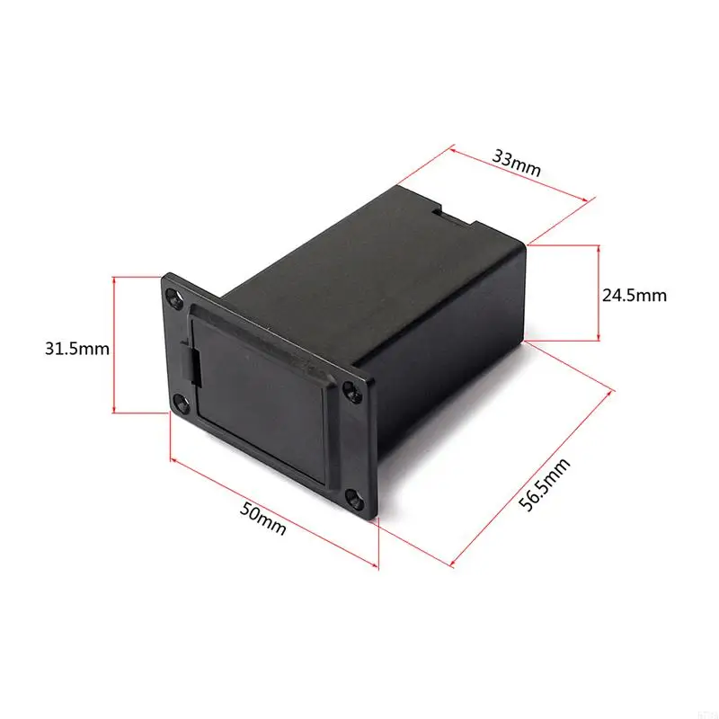 573a Новый 1pc 9V аккумуляторный держатель Black для бокса Cause Box Cover Guitar Bass Picku