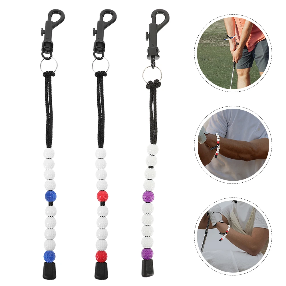 

3 Pcs Golf Scorer Bead Chain Beads Count Stroke Counter Accessory Bracelet Wrist