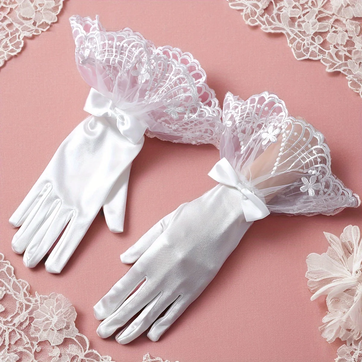 Bridal Gloves Full Of Elegant Style White Ladies' Gloves Suitable For Wedding Ball Party