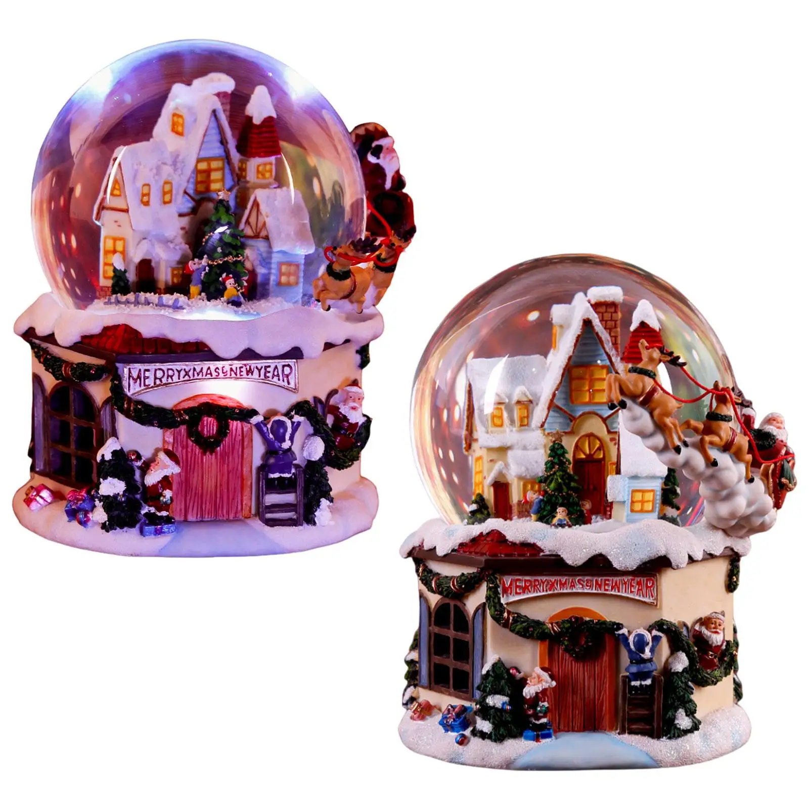 Christmas Music Box Christmas Sculptures Gifts Christmas Scene Musical Animated image 2