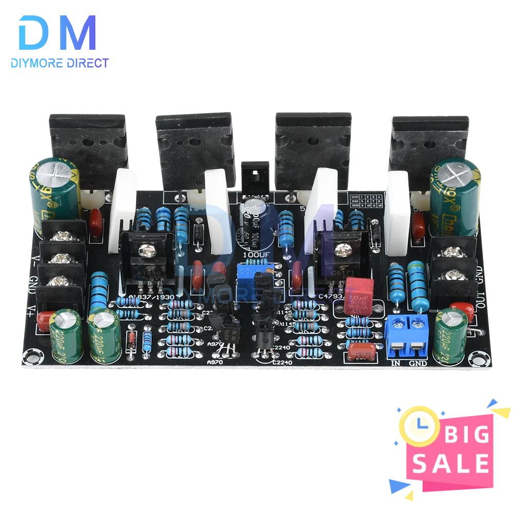 ± 20V-90V 200W Mono cyfrowy moduł wzmacniacza audio A1943/C5200 lampowy tylny wzmacniacz wysoka wierność czysta jakość dźwięku