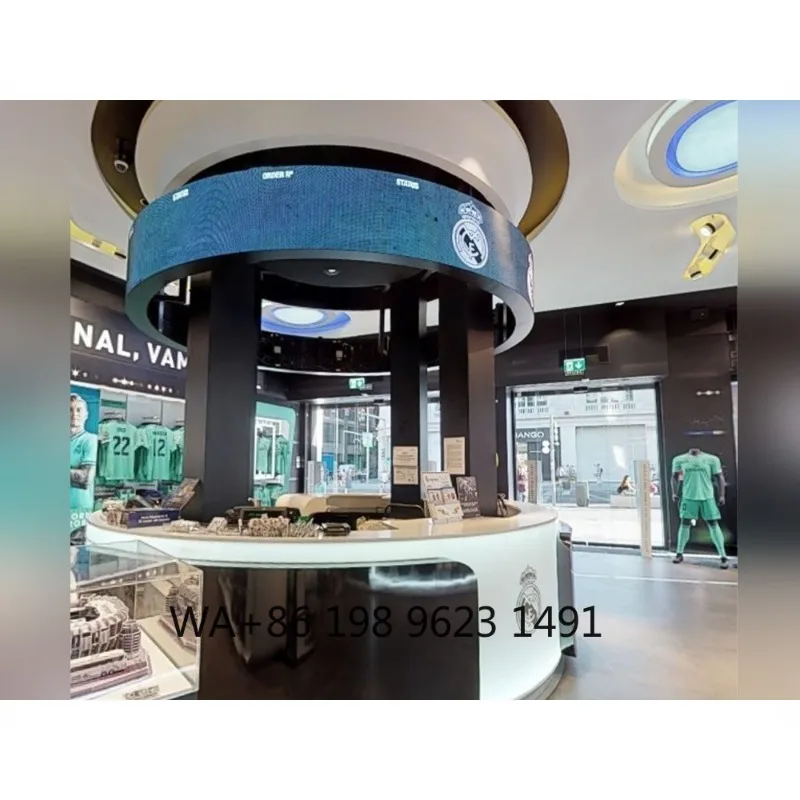 360 Degree Cylindrical Circular LED Display Large Flexible Soft Panel Commercial Advertising Digital Screen