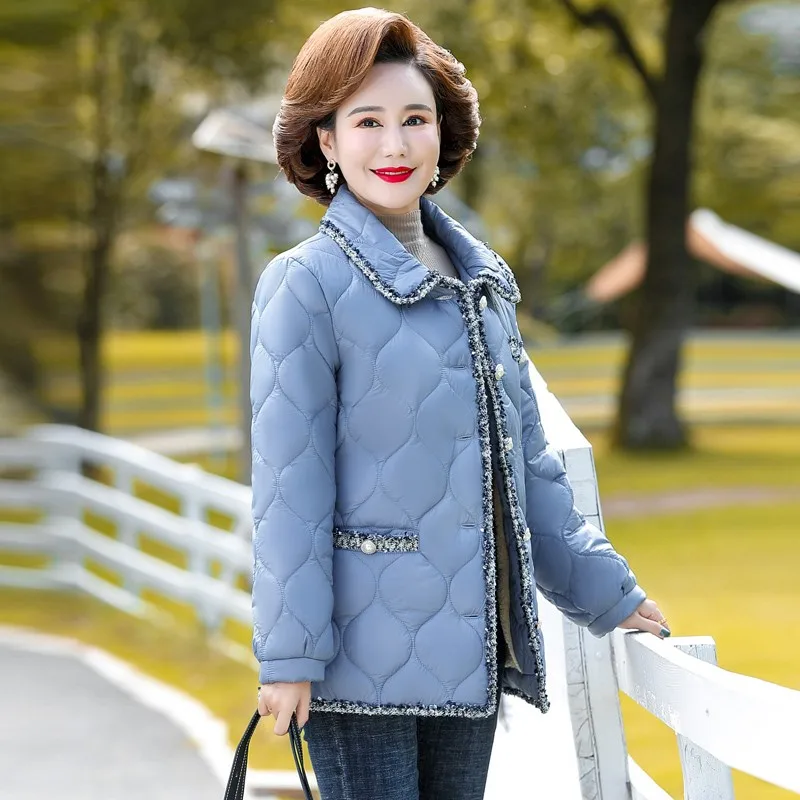 Fashion Fleece Short Jacket Winter office  Coat Women Clothes Wadded Overcoat Black Parkas XL-5XL Oversized