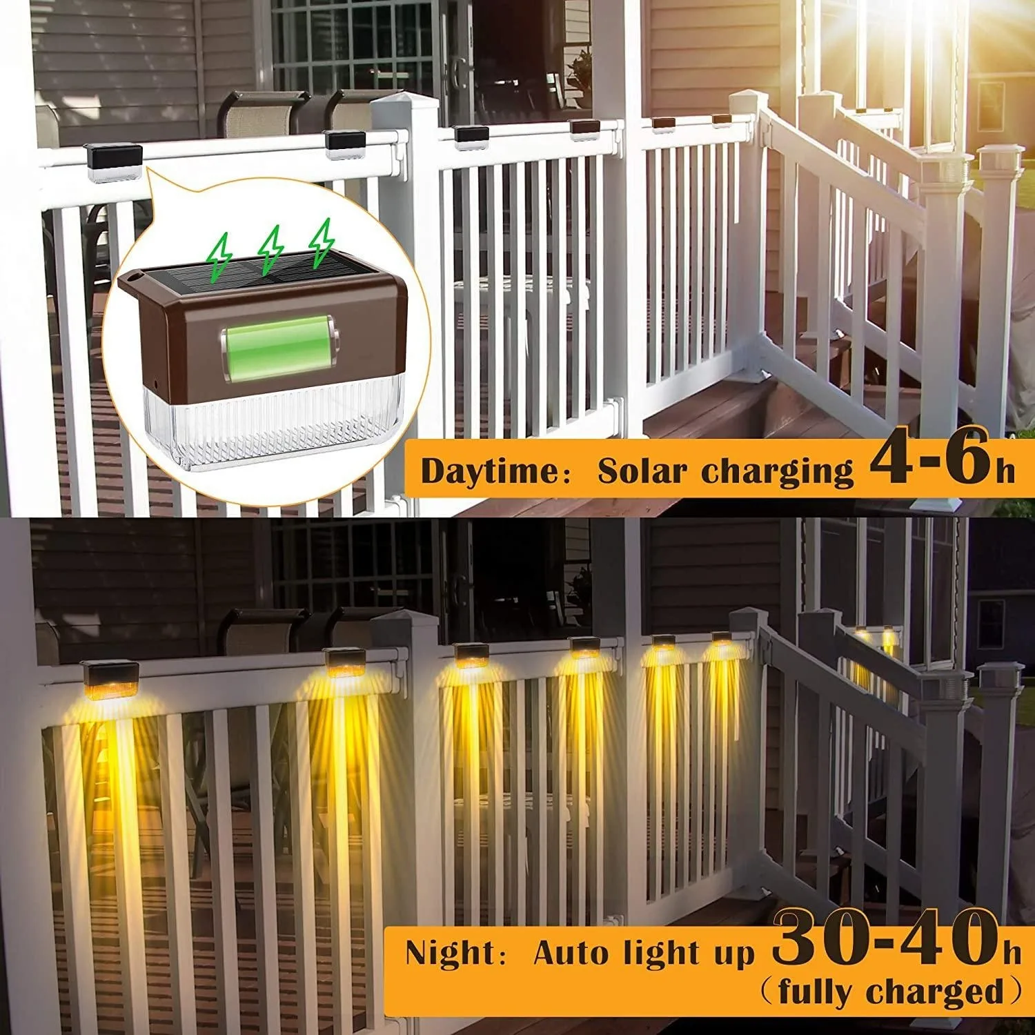 Imagem -04 - Multicolor Led Solar Step Light Iluminação Decorativa Exterior Fence Lamp para Jardim Pátio Escadas pc Pcs Pcs Pcs 12pcs