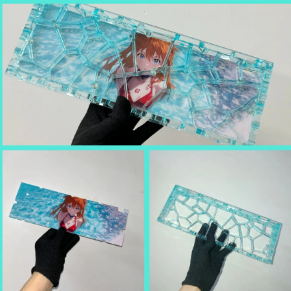 

For Holy60/GH60/mad60/wooting60 Keyboard Case/backplane Customized Transparent Hollow-out PC Mechanical Keyboard Accessories