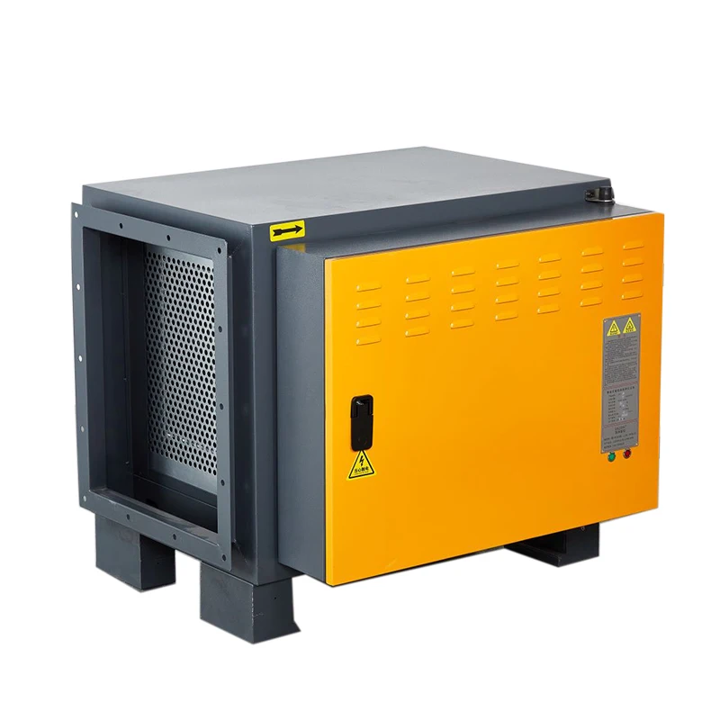 Coletor de poeira de ar eletrostático de cozinha comercial, alta eficiência de tratamento de fuligem 96% para cozinha, churrasco, torrefação de café