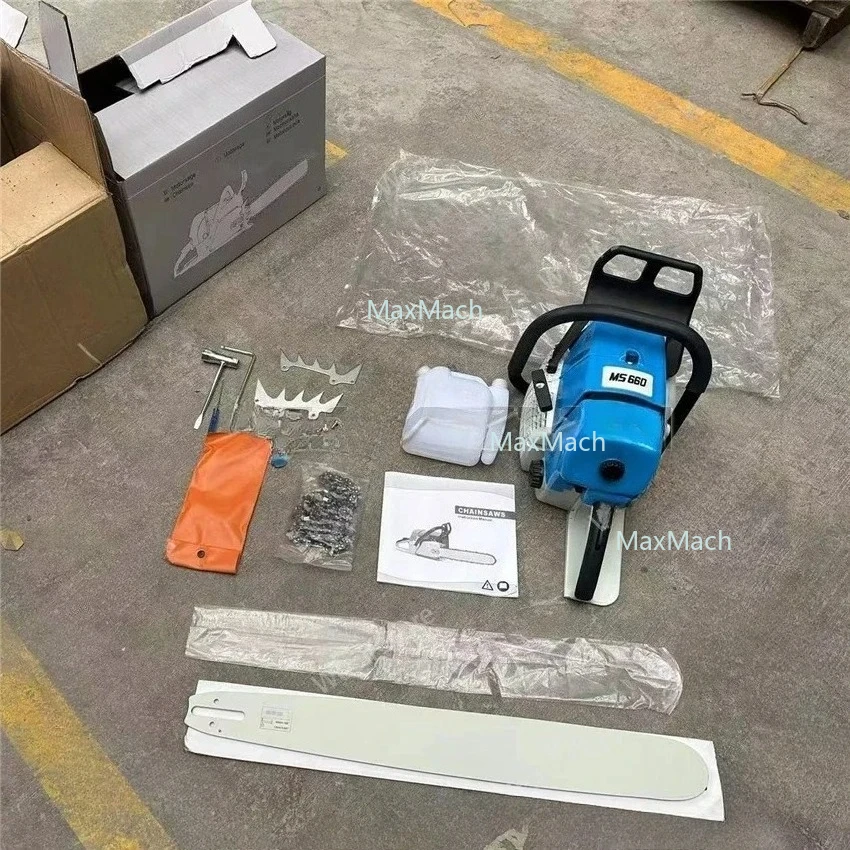 MS660  Chainsaw Attachment Two Stroke 92cc Big Power Chain Saw  Tools High-power Logging Saw Logging  Saw