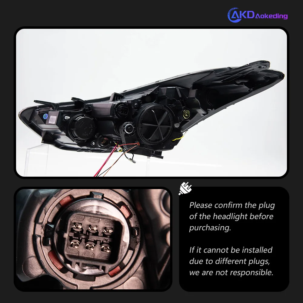 AKD Car Styling Head Lamp for Elantra Headlights 2011-2016 LED Upgraded and Modified Daytime Running Lights Auto Parts