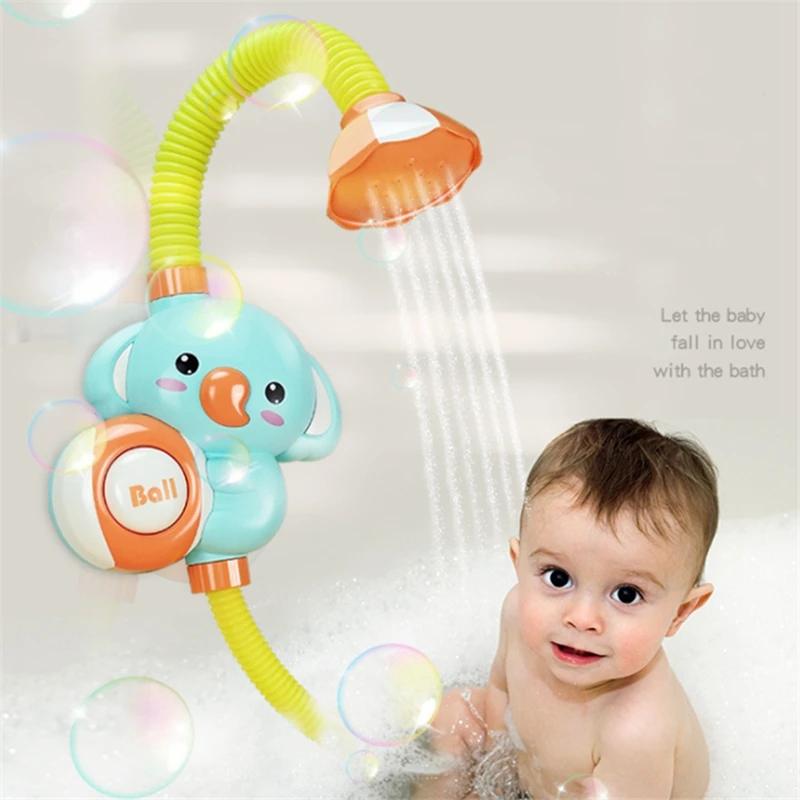 Baby Bath Toy Automatic Elephant Shower Toy Kid Baby Bath Spray Portable Bathtub Sprinkler Water Pump Fun Baby Gift