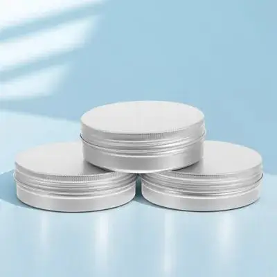 3 szt. Aluminiowe Pudełka Srebrne z Wyjmowaną Pokrywką na Mydło Kąpielowe Zapachowe Ręcznie Robione Przechowywanie Mydła Podróżne Etui na Mydło Organizery Łazienkowe