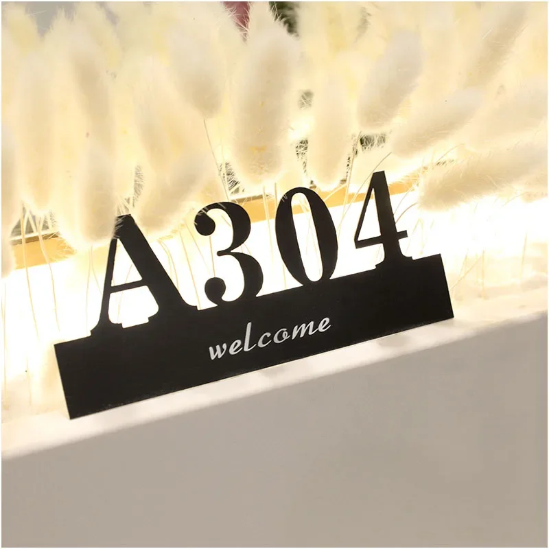 

Private Custom Sign Stainless Steel Adhesive House Numbers Stickers Address Plates Door Plaque Letters Exterior Street Signs