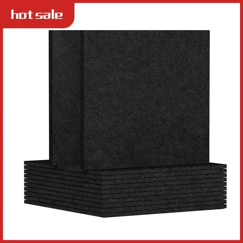 

12 Pack Acoustic Panels ,12 X 12 X 0.3Inch Wall And Ceiling Sound Absorbing Panels,For Home,Recording Studio Easy Install Black