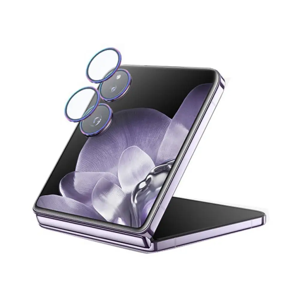 Telefone Lens Film para Xiaomi Mix Flip, Metal Camera Hollow Protector, Câmera traseira Matte Alloy Lens Film, M7F4