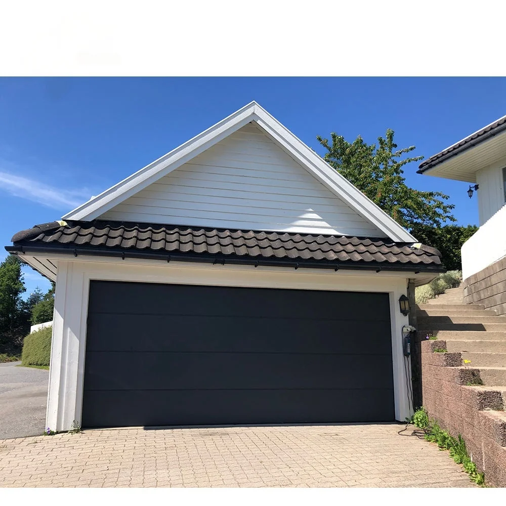American Steel Sectional Garage Door Modern Fully Insulated Thermal Insulation Complete Motor Kit Installation Accessories Villa