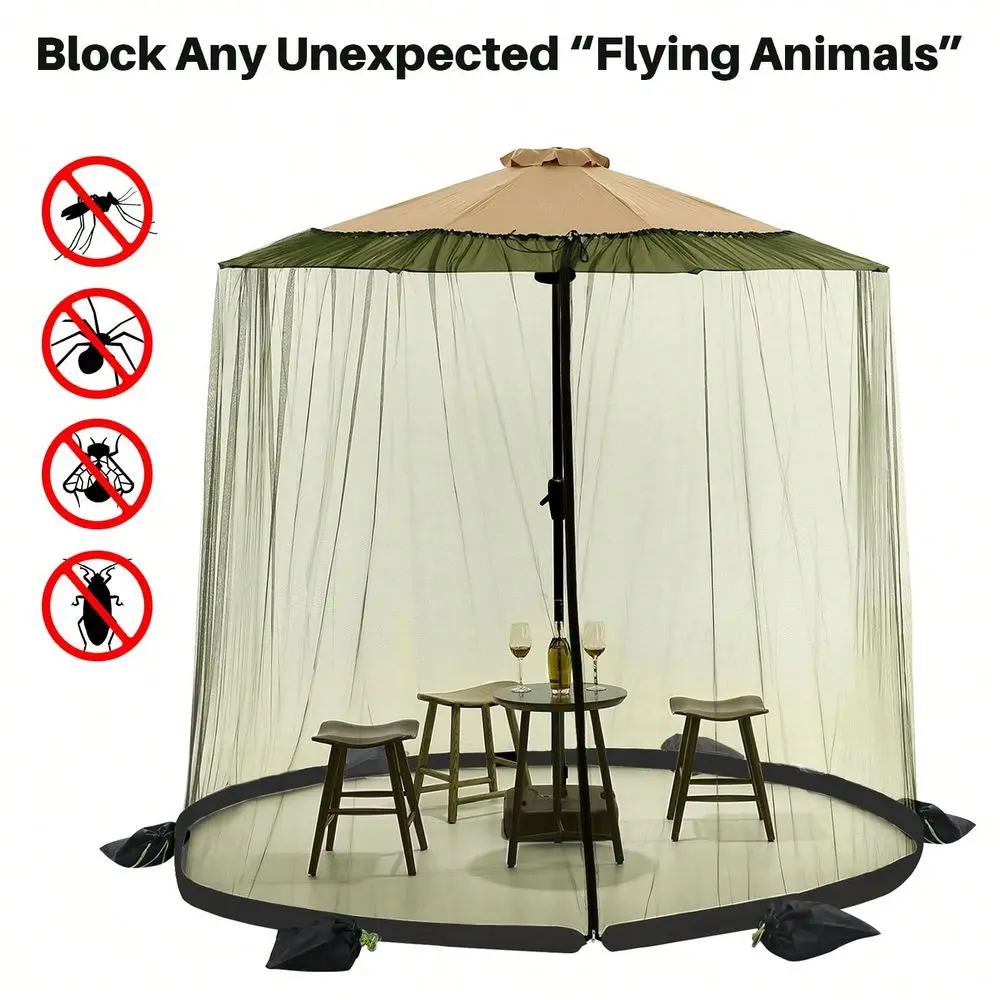 Netting Heavy Duty Instant Outdoor Canopy Tent 10ft12ft Adjustable Mosquito Net For Outdoor Patio Umbrellas With Zipper Door Bu