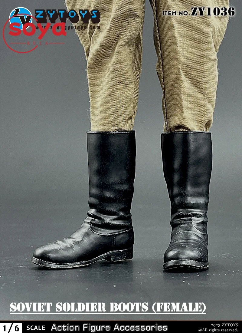 ZYTOYS ZY1035 ZY1036 1/6 Sovjet-soldaat Laarzen Mannelijke Vrouwelijke Effen Schoenen Model fit 12 Inch Soldaat Action Figure Body