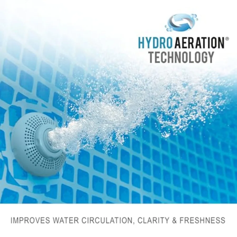 Piscina Gonfiabile Facile da Montare: 2,44m x 61cm – Materiale Resistente alle Forature – Gonfiaggio Rapido – Capacità 1935 Litri – Acqua Fino a 46cm