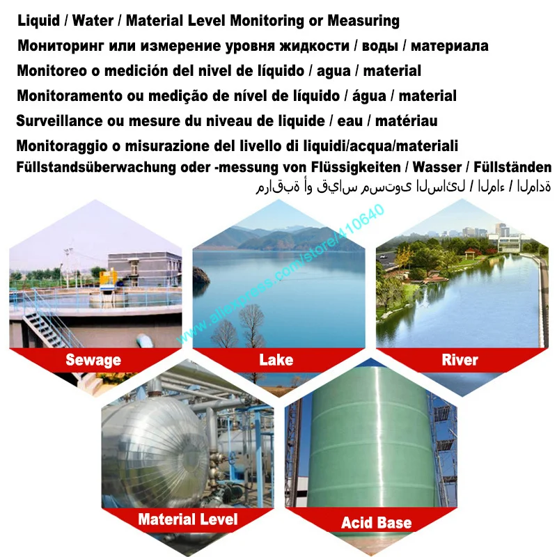 FABRIEK LEVERING 3 meter DC 24 V 4 tot 20mA Geïntegreerde echografie Waterniveaumeter Materiaalhoeveelheidsmonitor Ultrasone meter