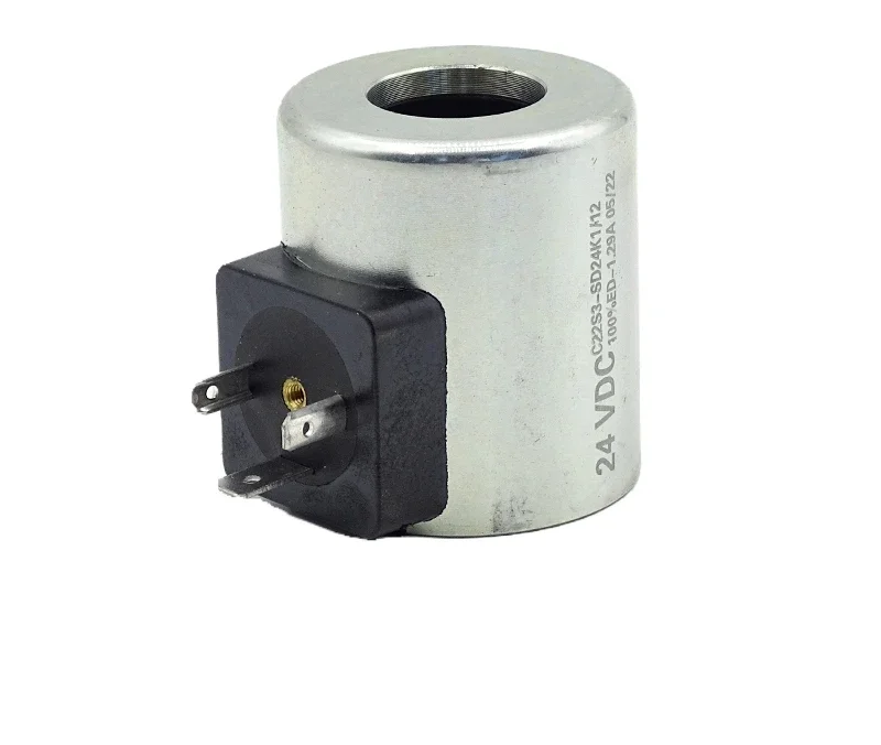 

All copper core hydraulic solenoid valve coil C22S3-SD24K1/12 inner diameter 22 hole length 50 crane control valve 24V