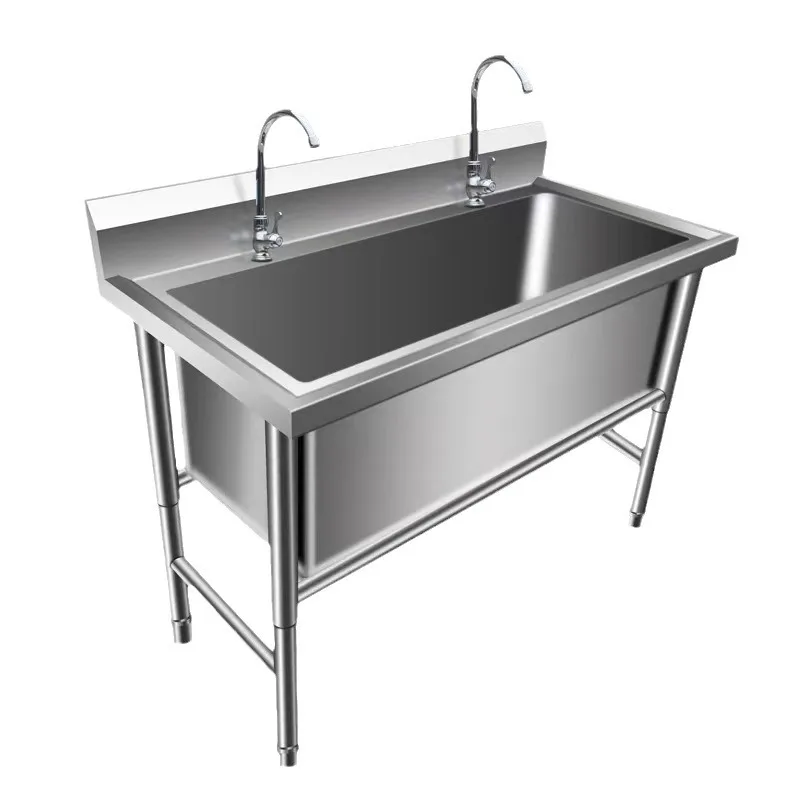 Commercial stainless steel sink vegetable basin disinfection hand thawing pool kitchen