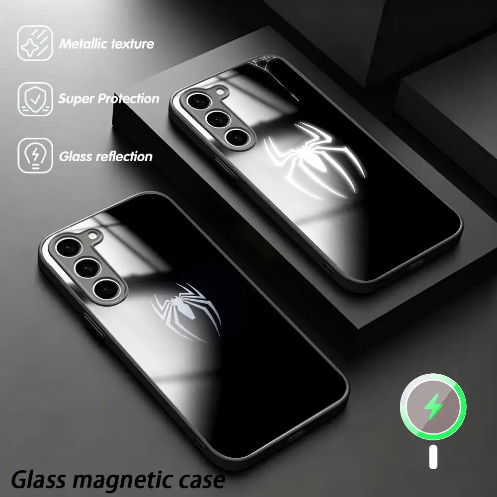 Cool power fashion Spider Phone Case For Samsung S26 S25 S24 S23 S22 S21 Plus Ultra Fold A Glass Magnetic Case