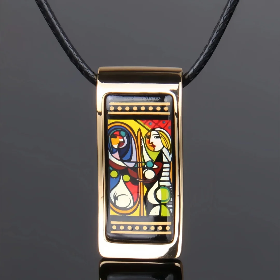New Cloisonne Charms Pendant Necklaces for Women Enamel Pattern Gilded Fashion Charm Fine Choice Jewelry Lover‘s Gift Wholesale