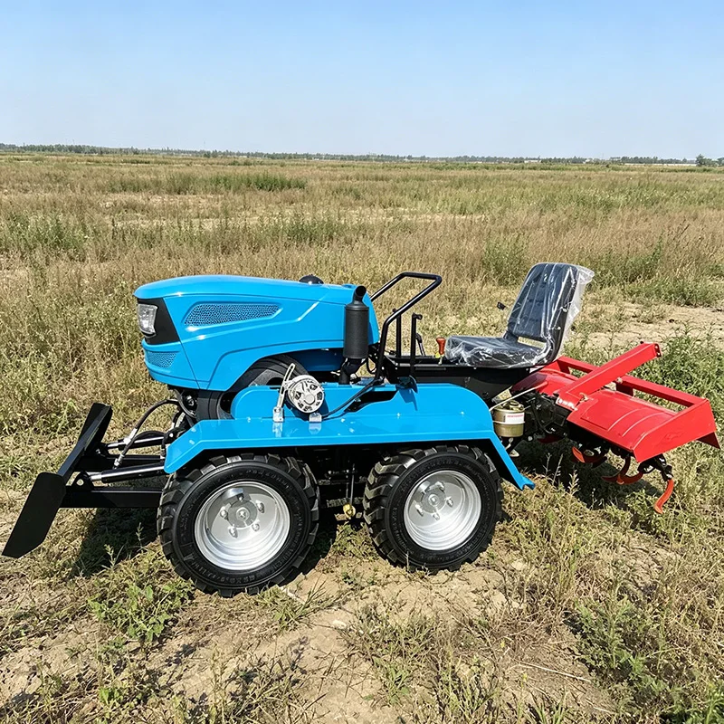 

Customized Agricultural high-power four-wheel plowing machine, 35 HP wheeled tractor, multifunctional rotary tiller