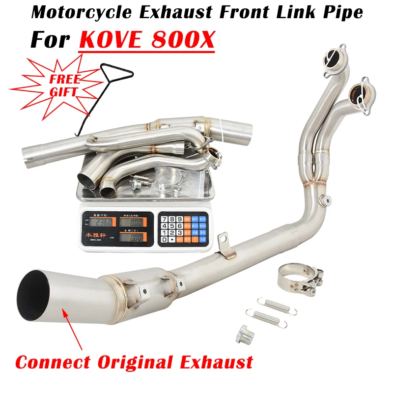 

For KOVE 800X Adventure RALLY Pro 2023 2024 Motorcycle Exhaust Modified Escape System Front Link Pipe Connect Original Muffler