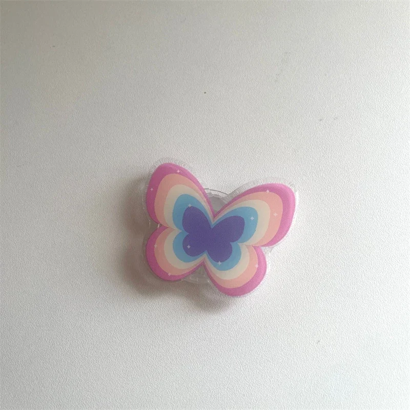 Soporte De Agarre De Mariposa Rosa Para Tel telefone Accesorios Universales Para IPhone 17 16 Samsung Coreano