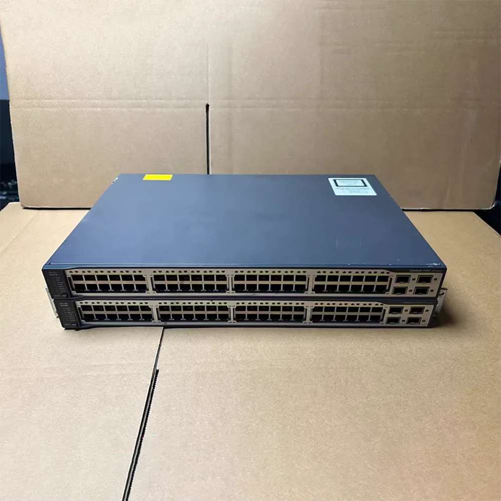 1pcs For CISCO WS-C3750V2-48TS-S 24 port 48 port 100Mbps 2-port Gigabit Layer 3 Switch