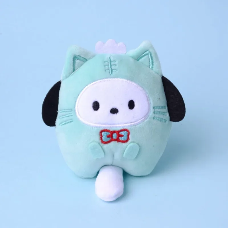 Kawaii Sanrio Kuromi Cinnamoroll Melody Cross-dressing Cat Plush Plushies Doll Toys Keychain Cute Cartoon Pendant Holiday Gifts