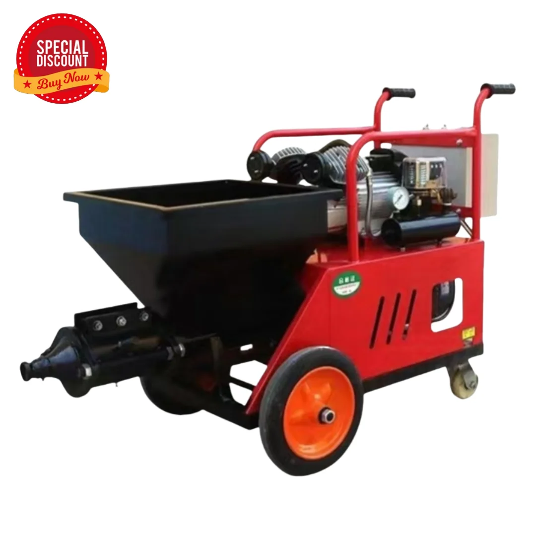 

Large Volume High Pressure Cement Wall Plastering Spraying Machinery With Air Compressor And Mortar Mixer
