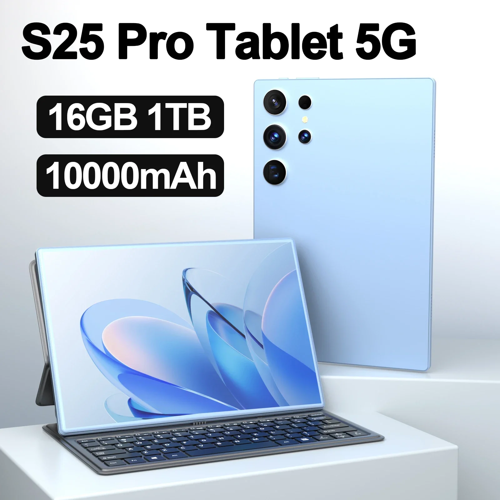 

Brand New S25 Pro Tablet 10.1 inch Android 14 Snapdragon 8gen2 Global 16GB+1024GB 10000mah 5G Dual SIM WIFI HD Full Screen