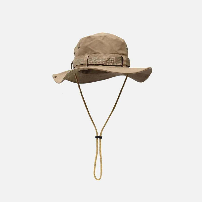 Outdoor Fisherman Hat Mesh Sunscreen Cap Beach Supplies Bucket Hat UV Protection Safari Hunting Wide Brim