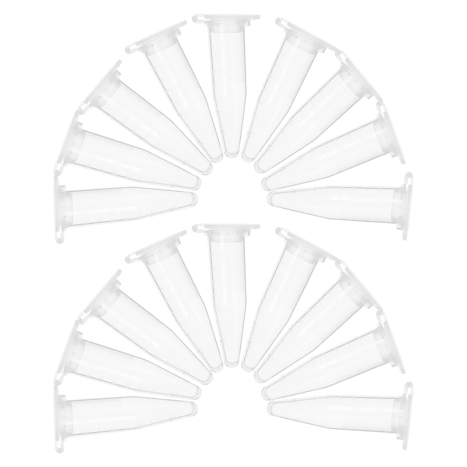 50 Stück Rohrprobenbehälter aus Polypropylen, konische Rohre, Labor-Snap-Boden, transparent