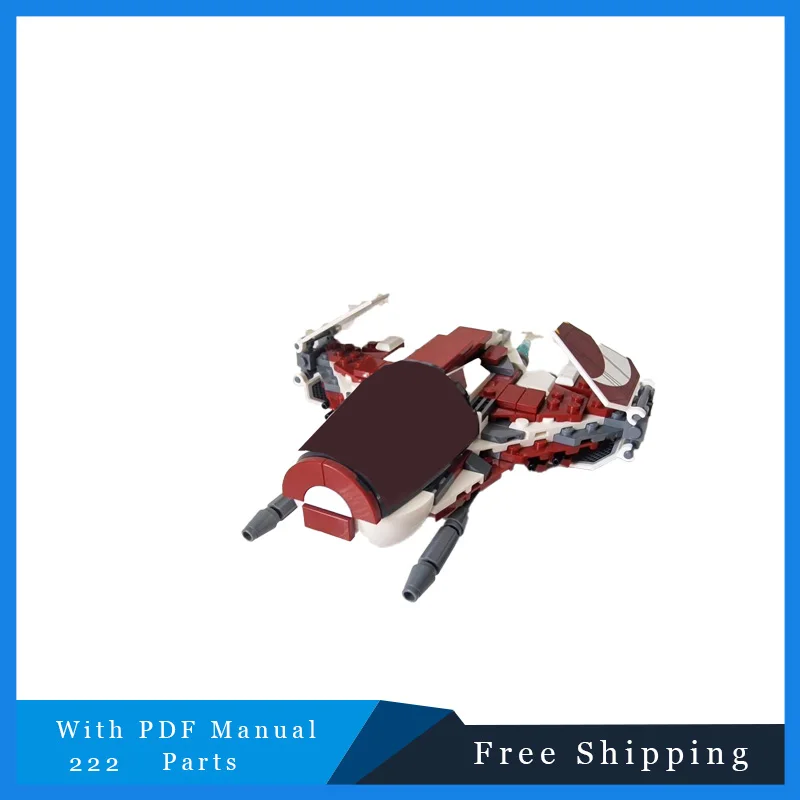 222개 스타 배틀 시리즈 우주 전투 우주선 모듈형 블록 모델 퍼즐 DIY 조립 모델 장난감 크리스마스 선물
