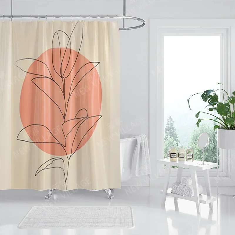 Waterproof fabric shower curtains Bathroom curtain accessories 180x200 Bath curtain for shower 240*200 nordic boho decoration