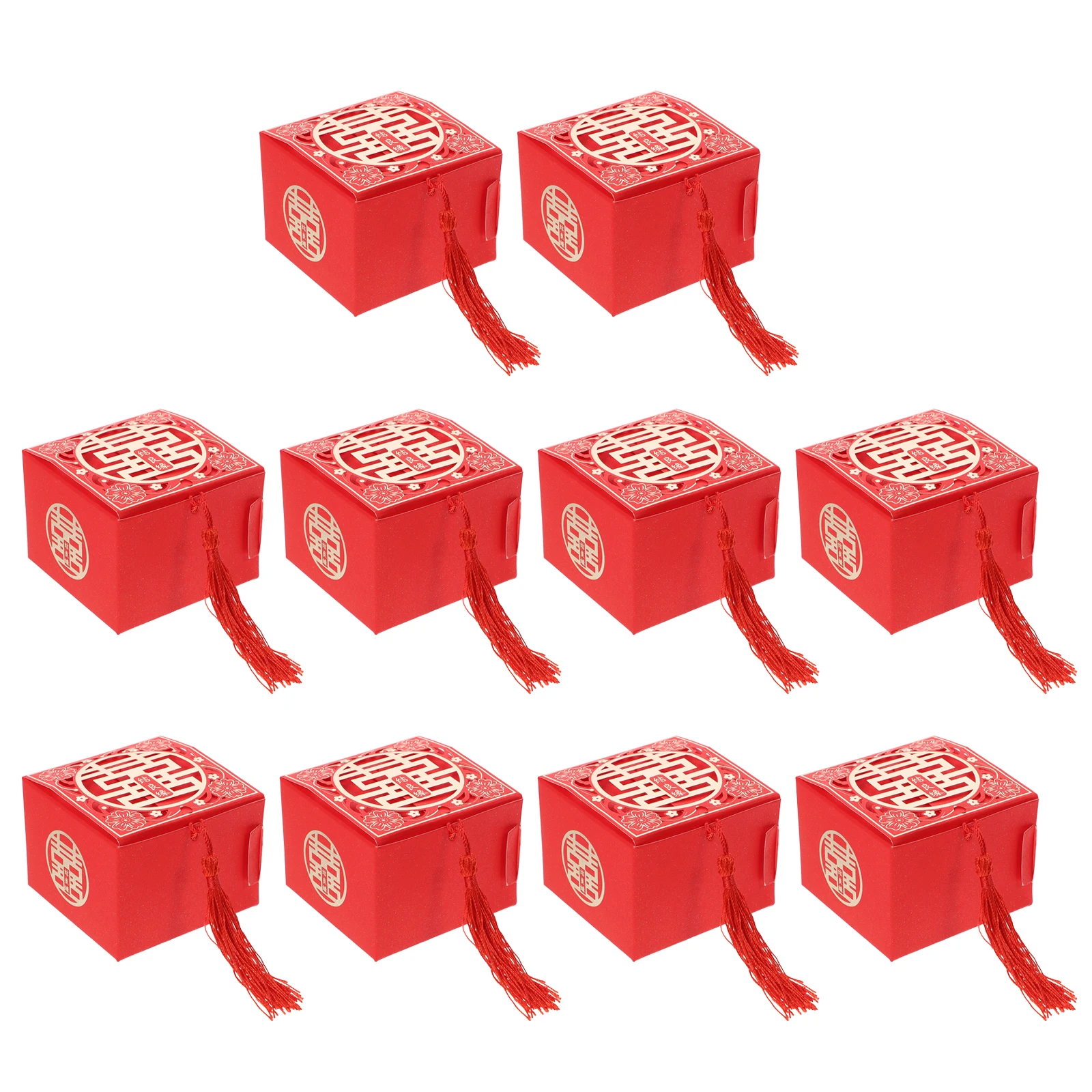 

10pcs Candy Wedding Party Favors Guests Sweets Candy Boxes Gifts Red Bride Vintage Packaging Gift Box Accessories