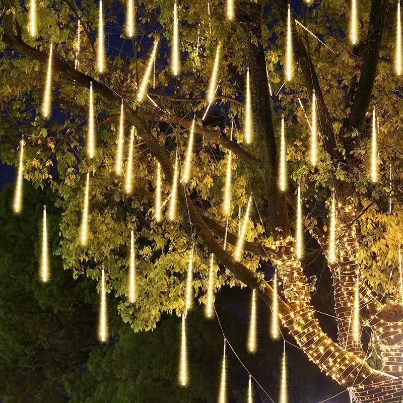 Eu/us führte Meteorsc hauer Lichterketten Weihnachts baum Garten dekoration Weihnachts geburtstag Hochzeits feier Dekoration Lichterketten