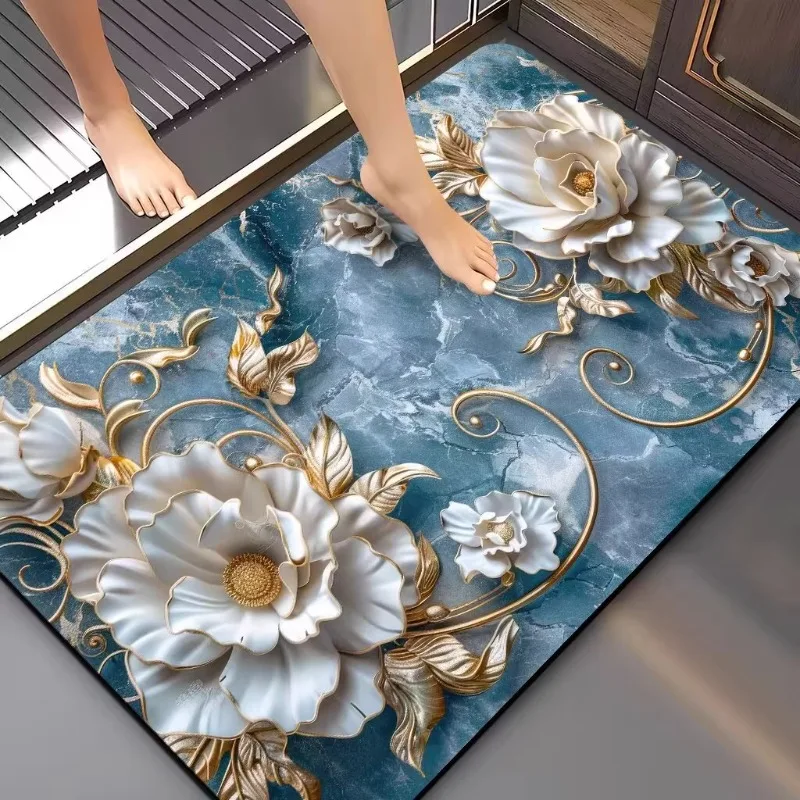 Bathroom, bathroom, absorbent floor mat, diatom mud quick-drying cushion, kitchen, toilet door carpet, non-slip mat
