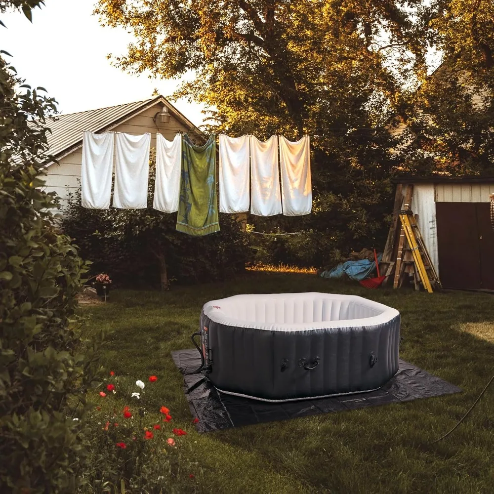 

Portable Hot Tub,73X73X25 Inch,4-5 Person Inflatable Octagon Outdoor with 130 Bubble Jets,Heated Hot Tub Spa