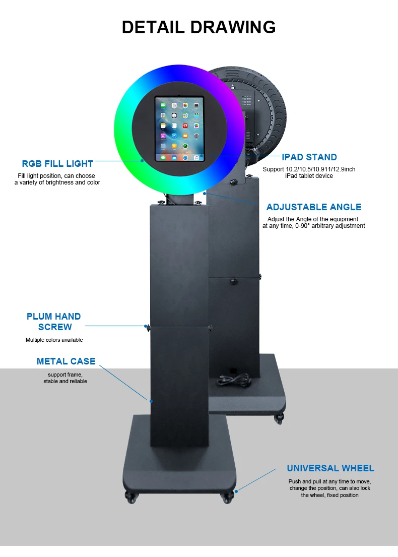 Selfie station Ipad photo booth and printer photo booth