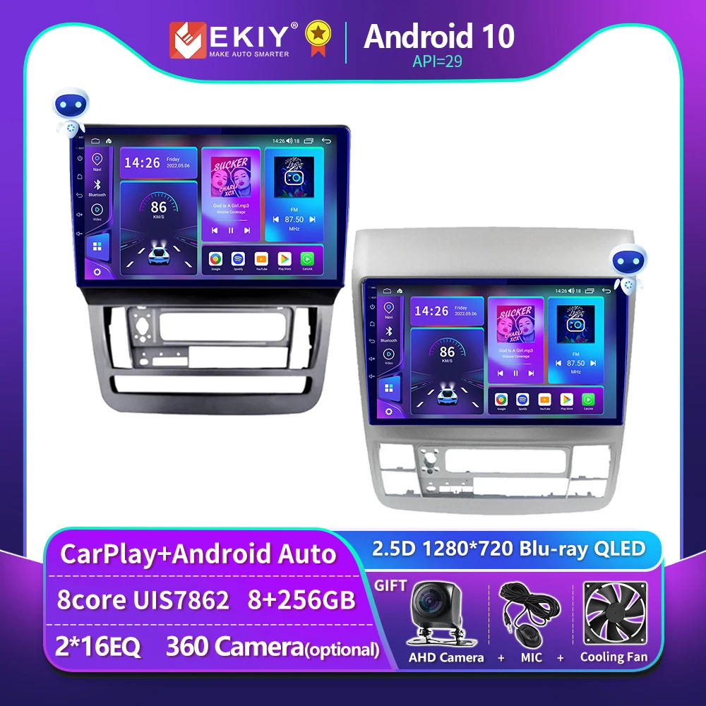 EKIY T900 Android 10 For Toyota Alphard 2002-2011 Car Radio QLED Multimedia Video Player GPS Navigation CarPlay No 2 Din Stereo