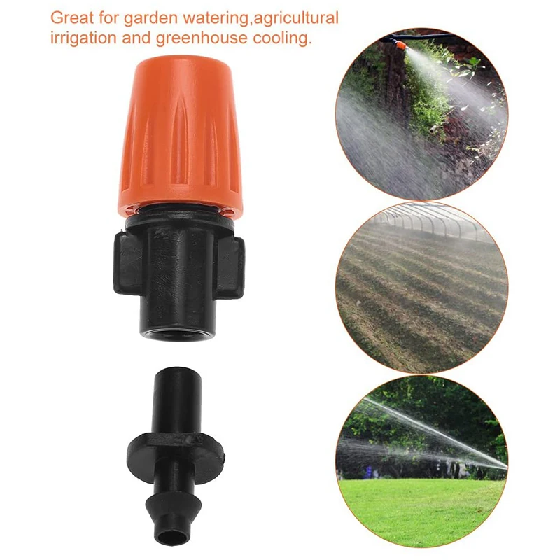 50 Pcs Drip Irrigation Spray Nozzle, Water Spray Nozzle, Adjustable In 2 Modes: Water Mist And Water Column