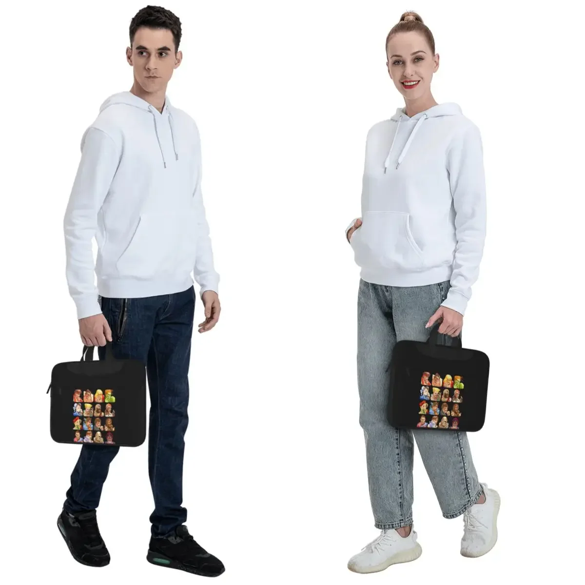 Defeated Portraits Super Street Fighter Crossbody Laptop Bag Case Computer Bag 13 14 15.6 Inch Notebook Pouch for Lenovo