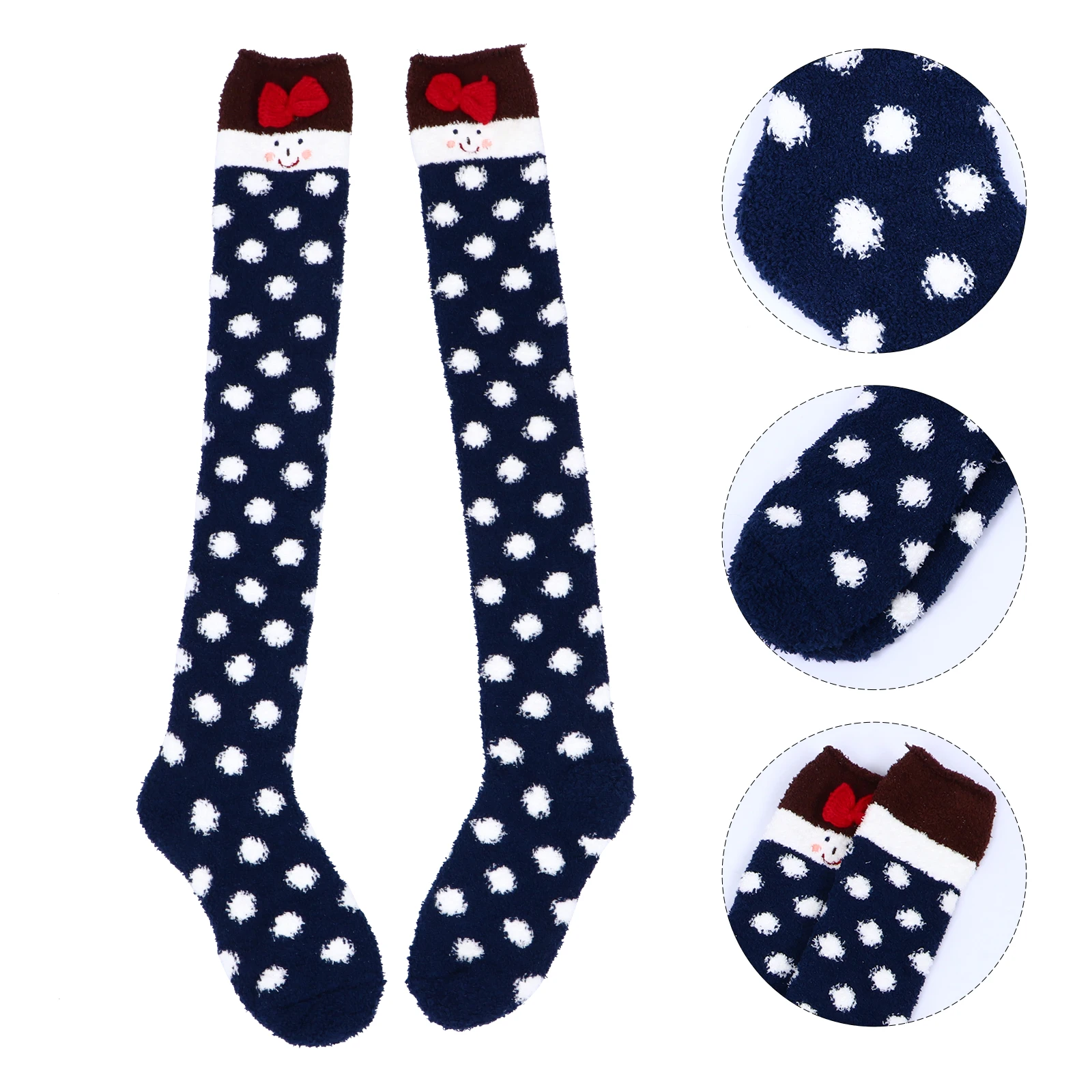 

Super Soft Polyester Socks Round Dot Knee Length Long Tube Girls Sock Warm Fuzzy Footwear Stocking Leg Thermal Hiking Boot