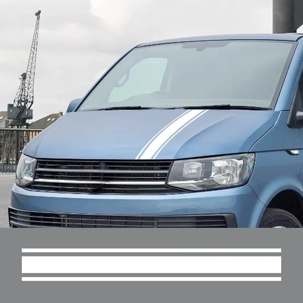 For Volkswagen VW Transporter T6 T5 Caravelle Multivan Car Hood Stickers Camper Van Bonnet Styling Vinyl Decals Auto Accessories