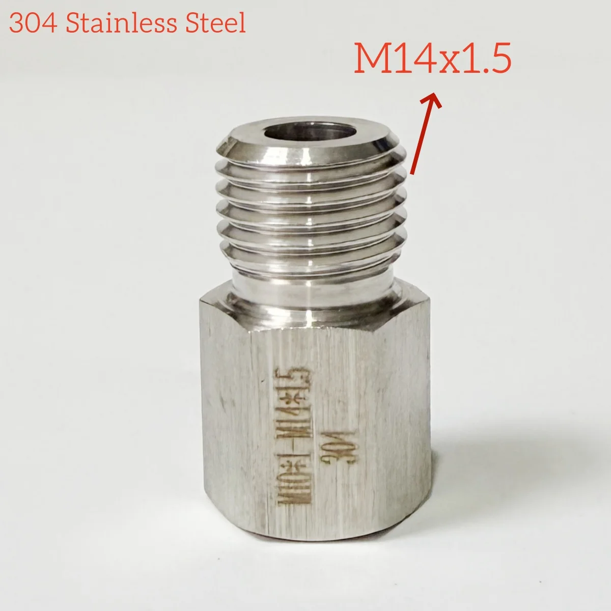 

M6 M8 M10 M12 M16 M20 1/8 дюйма 1/4 дюйма 3/8 дюйма 1/2 дюйма BSP NPT с внутренней резьбой на M14x1,5, переходник для фитинга высокого давления из нержавеющей стали 304